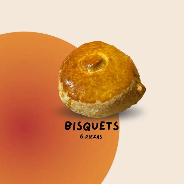 Bisquet redondo y dorado con una marca circular en el centro
